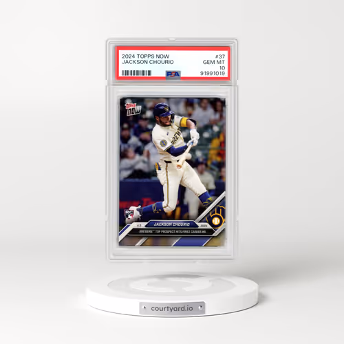 2024 Topps Now #37 Jackson Chourio (PSA 10 GEM MINT)