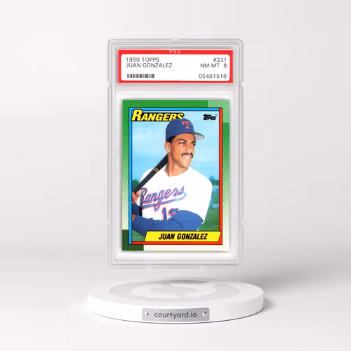 1990 Topps #331 Juan Gonzalez (PSA 8 NM-MT)
