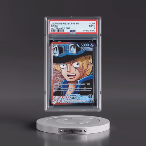 2025 One Piece OP13-Carrying on His Will #004 Sabo - Alternate Art (PSA 9 MINT)