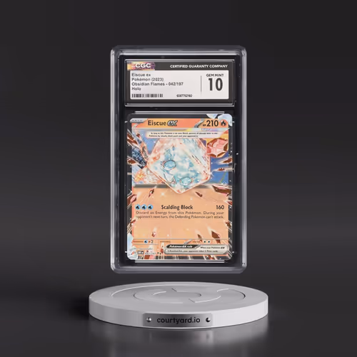 2023 Obsidian Flames - OBF EN #042/197 Eiscue ex - Holo (CGC 10 GEM MINT)