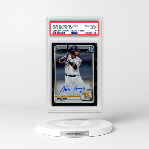 2020 Bowman Draft Chrome Draft Picks Autographs #CDANGO Nick Gonzales - Black Refractor (PSA 9 MINT)
