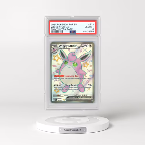 2024 Pokémon Paf EN-Paldean Fates #222 Wigglytuff EX - Holo Shiny Ultra Rare (PSA 10 GEM MINT)