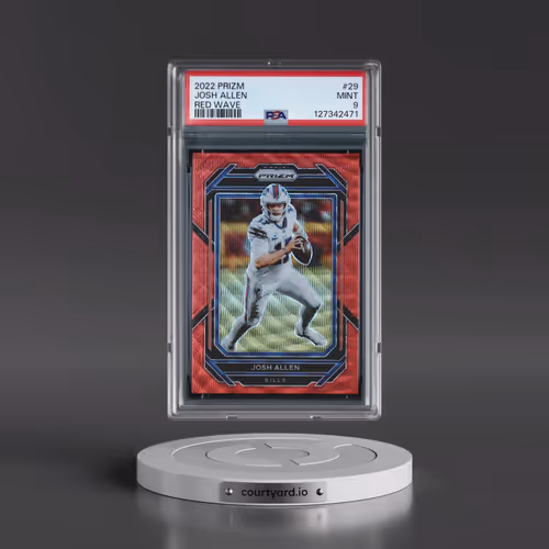 2022 Panini Prizm #29 Josh Allen - Red Wave (PSA 9 MINT)