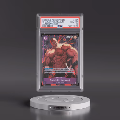 2025 One Piece OP11-A Fist of Divine Speed #067 Charlotte Katakuri - Alternate Art (PSA 10 GEM MINT)