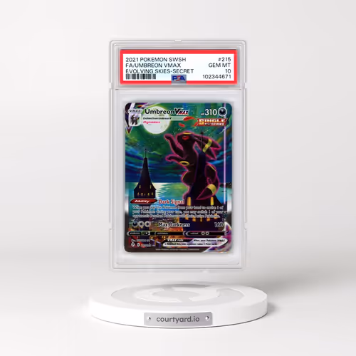 2021 Pokémon Sword & Shield Evolving Skies #215 Umbreon Vmax - Full Art Secret (PSA 10 GEM MINT)