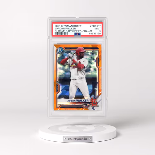 2021 Bowman Draft Chrome Sapphire Edition #BDC187 Jordan Walker - Orange (PSA 9 MINT)