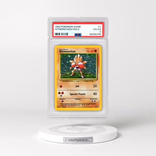 1999 Pokémon Game #7 Hitmonchan - Holo (PSA 4 VG-EX)
