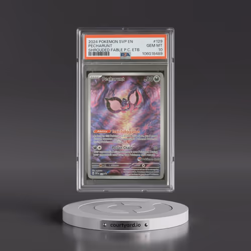 2024 Pokémon Svp EN-SV Black Star Promo #129 Pecharunt - Shrouded Fable Pokemon Center Elite Trainer