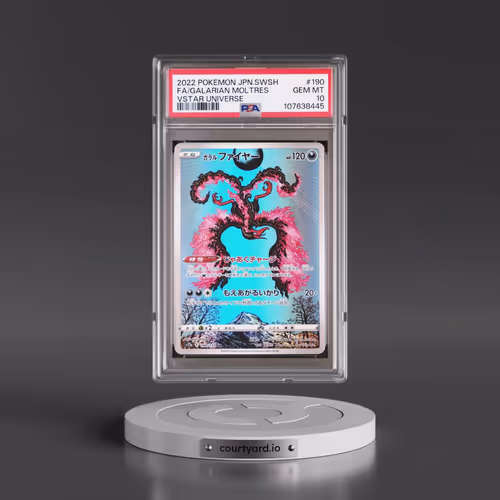 2022 Pokémon Sword & Shield Vstar Universe #190 Galarian Moltres - Full Art (PSA 10 GEM MINT)