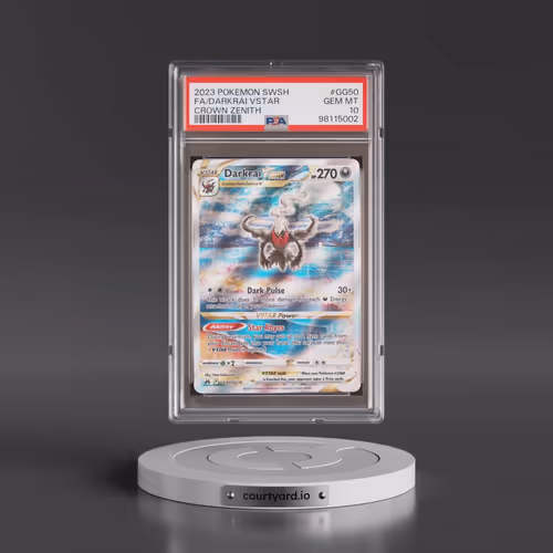 2023 Pokémon Sword and Shield Crown Zenith #GG50 Darkrai Vstar - Full Art (PSA 10 GEM MINT)