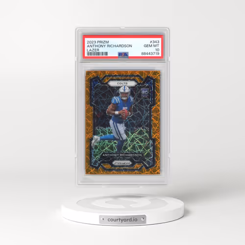 2023 Panini Prizm #343 Anthony Richardson - Lazer Prizm (PSA 10 GEM MINT)
