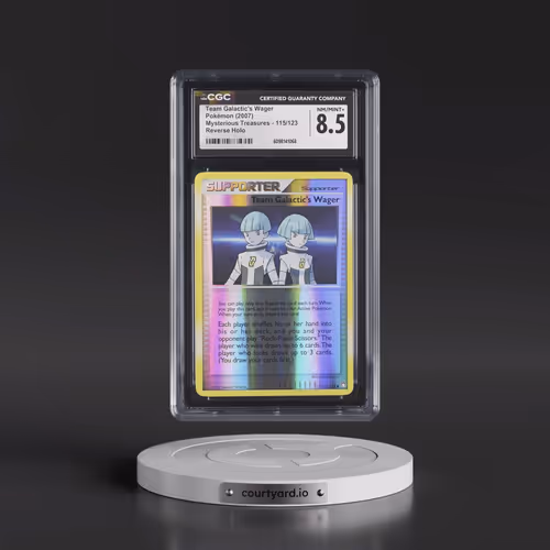 2007 Mysterious Treasures #115/123 Team Galactic's Wager - Reverse Holo (CGC 8.5 NM-MT+)