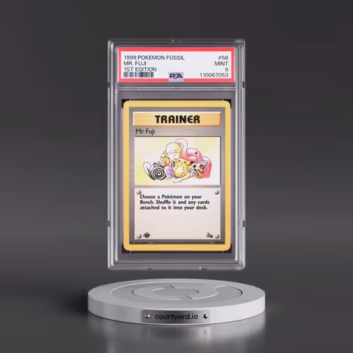 1999 Pokémon Fossil #58 Mr. Fuji - 1st Edition (PSA 9 MINT)
