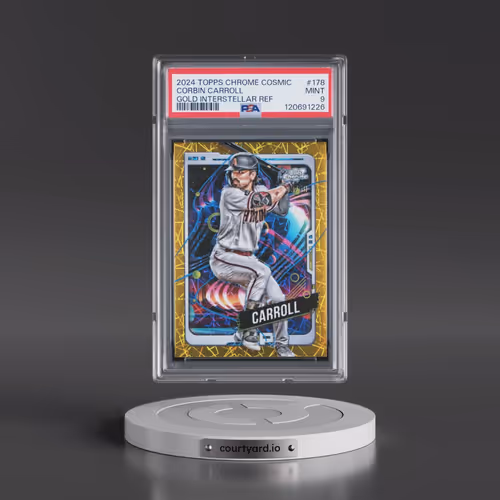 2024 Topps Chrome Cosmic #178 Corbin Carroll - Gold Interstellar Refractor (PSA 9 MINT)