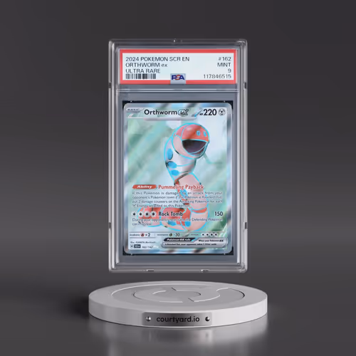 2024 Pokémon Scr EN-Stellar Crown #162 Orthworm EX - Holo Ultra Rare (PSA 9 MINT)