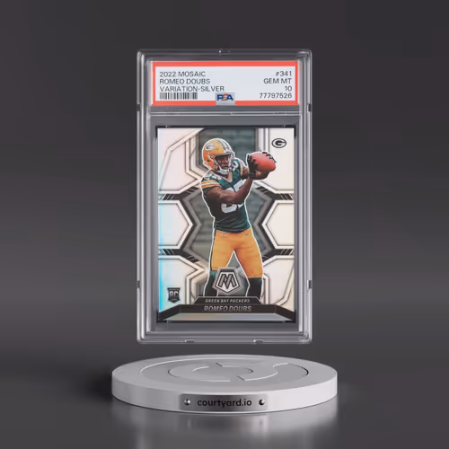 2022 Panini Mosaic #341 Romeo Doubs - Variation-Silver (PSA 10 GEM MINT)