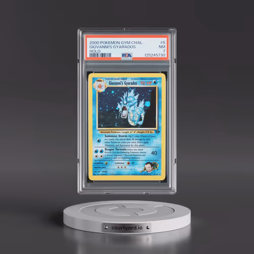 2000 Pokémon Gym Challenge #5 Giovanni's Gyarados - Holo (PSA 7 NM)