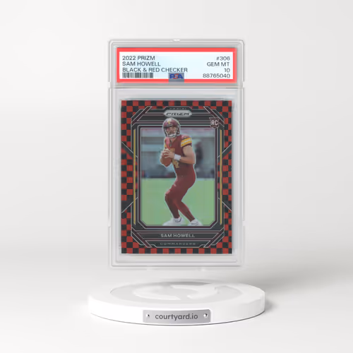 2022 Panini Prizm #306 Sam Howell - Black & Red Checker (PSA 10 GEM MINT)