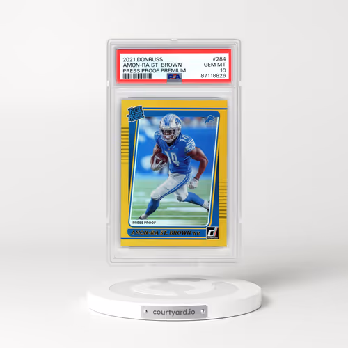 2021 Panini Donruss #284 Amon-RA St. Brown - Press Proof Premium (PSA 10 GEM MINT)