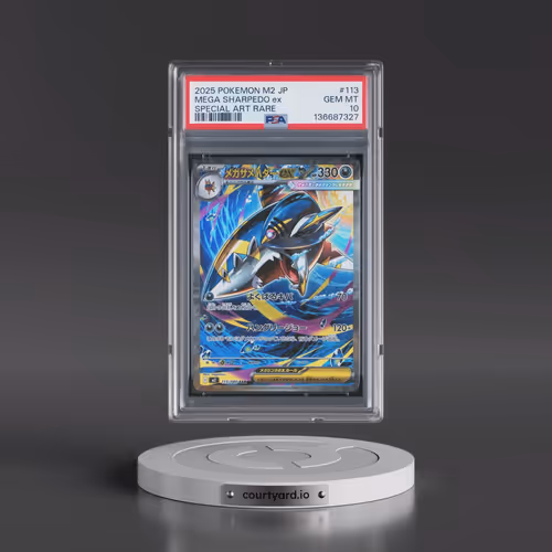 2025 Pokémon M2-Inferno X #113 Mega Sharpedo EX - Holo Special Art Rare (PSA 10 GEM MINT)