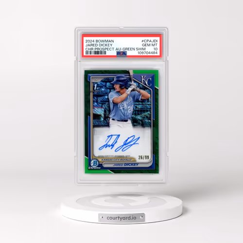 2024 Bowman Chrome Prospect Autographs #CPAJDI Jared Dickey - Green Shimmer (PSA 10 GEM MINT)