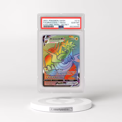 2021 Pokémon Sword & Shield Evolving Skies #210 Dracozolt Vmax - Full Art Secret (PSA 10 GEM MINT)