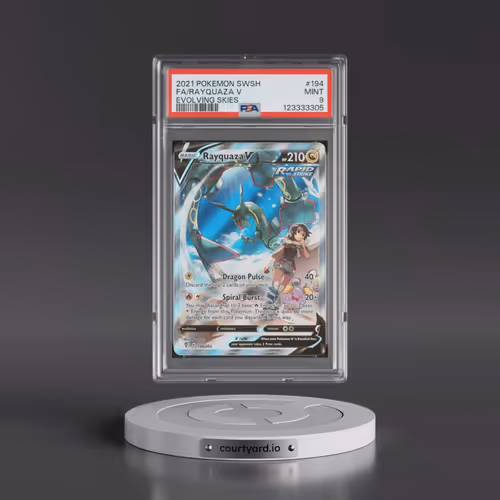 2021 Pokémon Sword & Shield Evolving Skies #194 Rayquaza V - Holo Full Art (PSA 9 MINT)