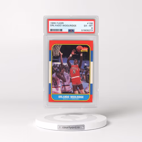 1986 Fleer #130 Orlando Woolridge (PSA 6 EX-MT)
