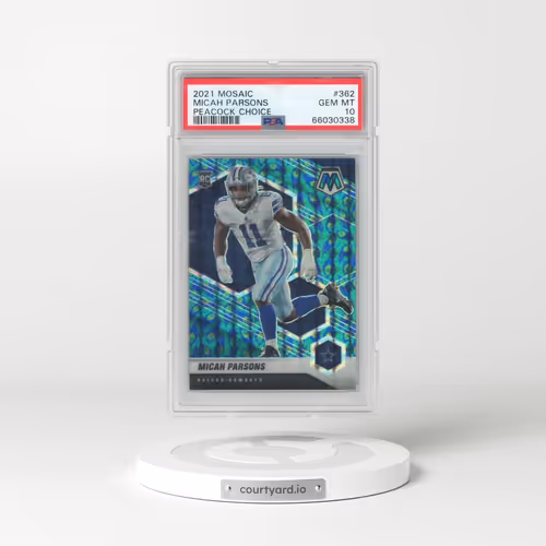 2021 Panini Mosaic #362 Micah Parsons - Peacock Choice (PSA 10 GEM MINT)