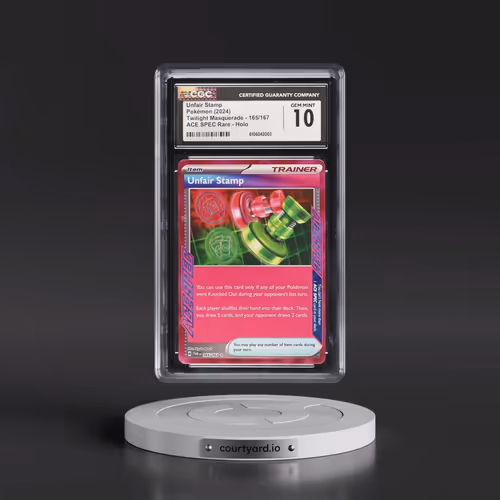2024 Twilight Masquerade - TWM EN #165/167 Unfair Stamp - ACE SPEC Rare Holo (CGC 10 GEM MINT)
