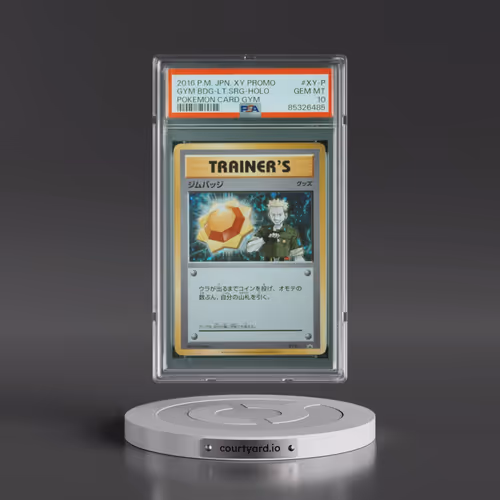 2016 Pokémon XY Promo #XY-P Gym Badge-LT. Surge - Holo Pokemon Card Gym (PSA 10 GEM MINT)