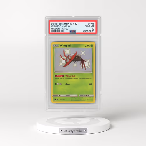 2019 Pokémon Sun & Moon Hidden Fates #SV4 Wimpod - Holo (PSA 10 GEM MINT)