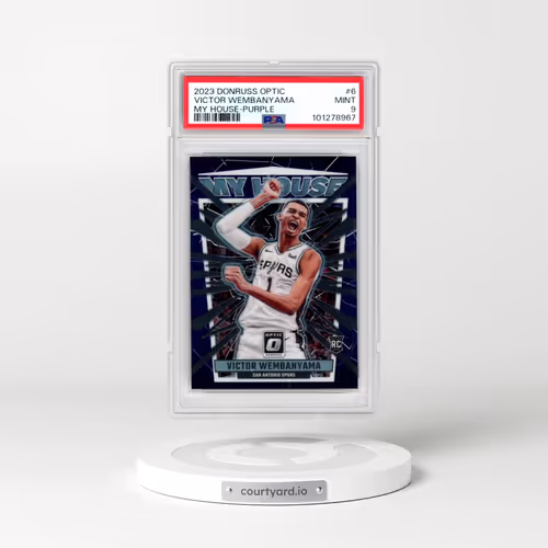 2023 Panini Donruss Optic My House #6 Victor Wembanyama - Purple (PSA 9 MINT)