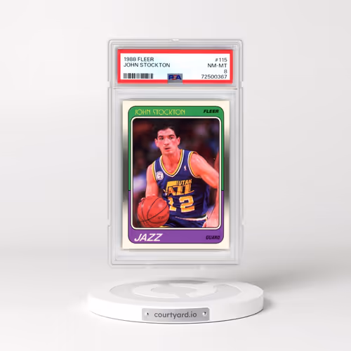 1988 Fleer #115 John Stockton (PSA 8 NM-MT)