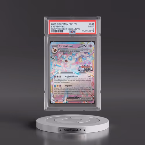 2025 Pokémon Pre EN-Prismatic Evolutions #041 Sylveon EX - Holo Surprise Box Exclusive (PSA 9 MINT)