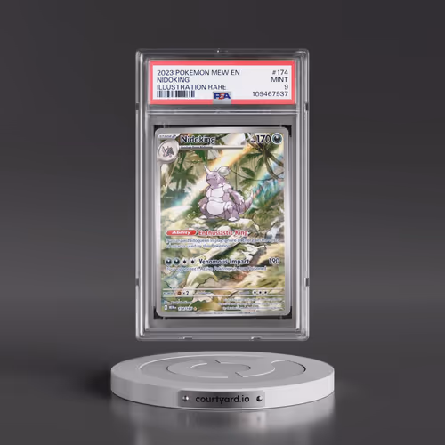 2023 Pokémon Mew EN-151 #174 Nidoking - Illustration Rare (PSA 9 MINT)