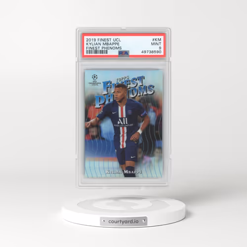 2019 Finest UEFA Champions League Finest Phenoms #KM Kylian Mbappe (PSA 9 MINT)