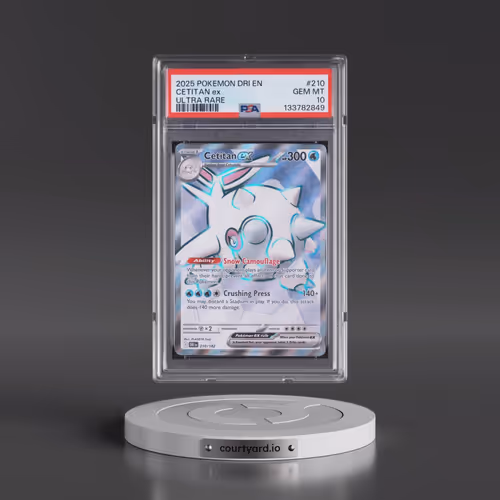 2025 Pokémon Dri EN-Destined Rivals #210 Cetitan EX - Holo Ultra Rare (PSA 10 GEM MINT)