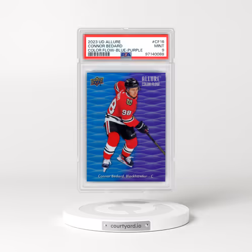 2023 Upper Deck Allure Color Flow #CF16 Connor Bedard - Blue-Purple (PSA 9 MINT)
