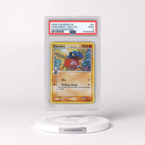 2006 Pokémon EX Holon Phantoms #61 Carvanha - Reverse Foil (PSA 9 MINT)