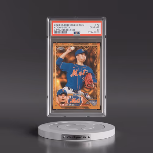 2023 Topps Gilded Collection #73 Kodai Senga - Lava Gold Etch (PSA 10 GEM MINT)