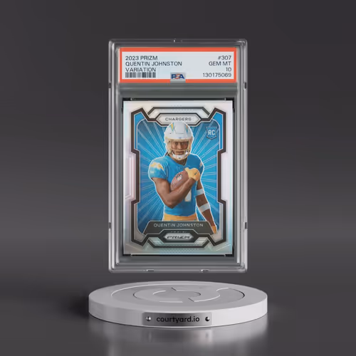 2023 Panini Prizm #307 Quentin Johnston - Variation (PSA 10 GEM MINT)