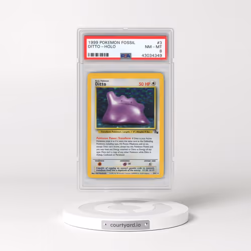 1999 Pokémon Fossil #3 Ditto - Holo (PSA 8 NM-MT)