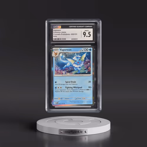 2025 Prismatic Evolutions - PRE EN #022/131 Vaporeon - Holo (CGC 9.5 MINT+)