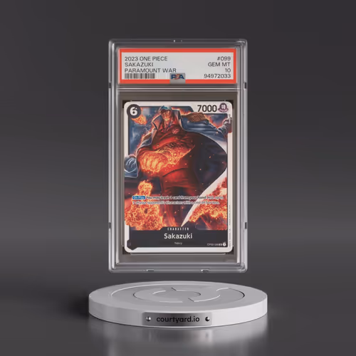 2023 One Piece OP02-Paramount War #099 Sakazuki (PSA 10 GEM MINT)