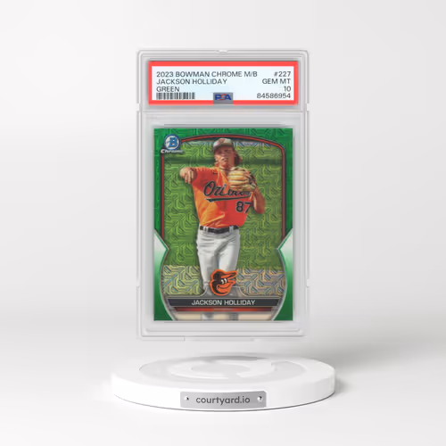 2023 Bowman Mega Box Chrome #227 Jackson Holliday - Green Refractor (PSA 10 GEM MINT)