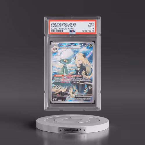 2025 Pokémon Dri EN-Destined Rivals #184 Cynthia's Roserade - Illustration Rare (PSA 9 MINT)