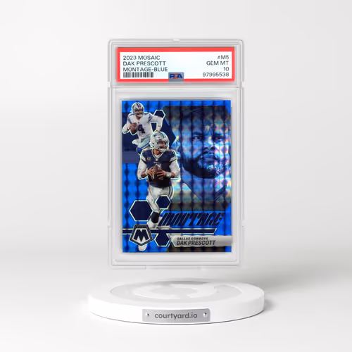 2023 Panini Mosaic Montage #M5 Dak Prescott - Blue (PSA 10 GEM MINT)