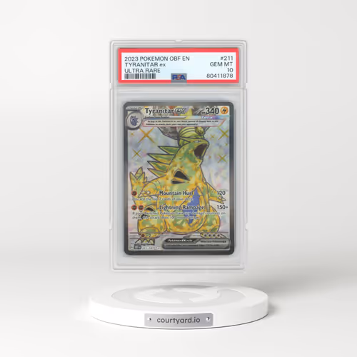 2023 Obsidian Flames - OBF EN #211 Tyranitar ex - Ultra Rare (PSA 10 GEM MINT)