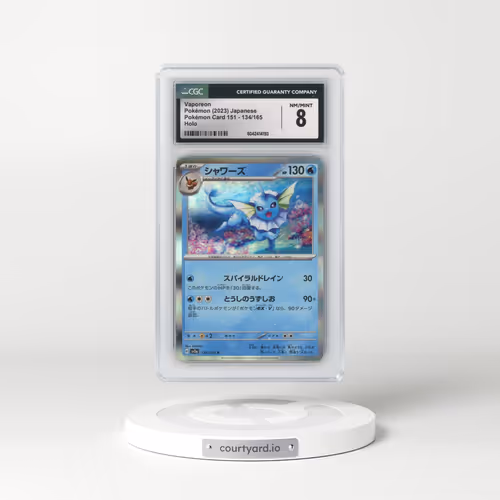 2023 Pokémon Card 151 #134/165 Vaporeon - Holo (CGC 8 NM-MT)